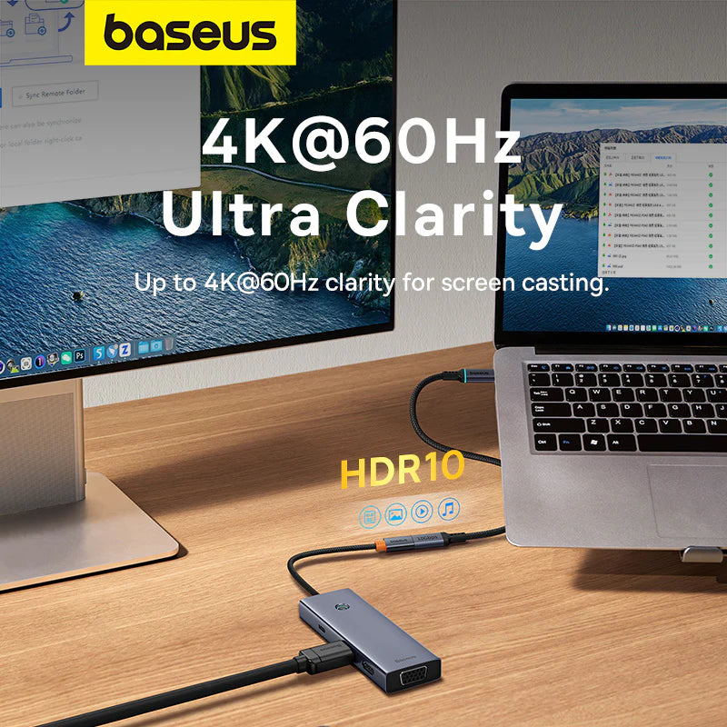 Baseus BS-OH157 Ultra Clarity Hub with 4K at 60Hz Output