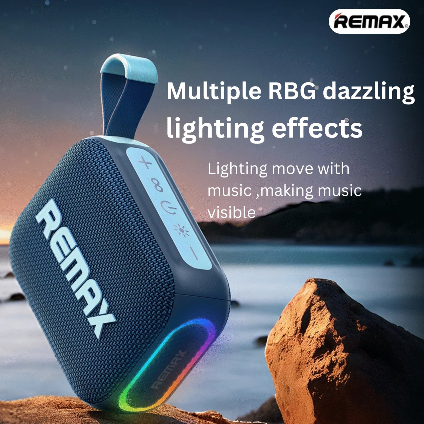 Remax RB-M7 Portable Bluetooth Speaker, Rugged, Loud, waterproof, Ready for Anything
