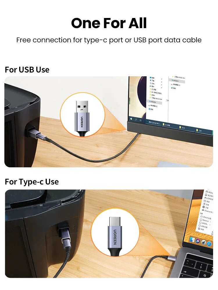 UGREEN 20120 USB-C to USB-B 2.0 Adapter For Printers, Scanners, Fax Machines & More