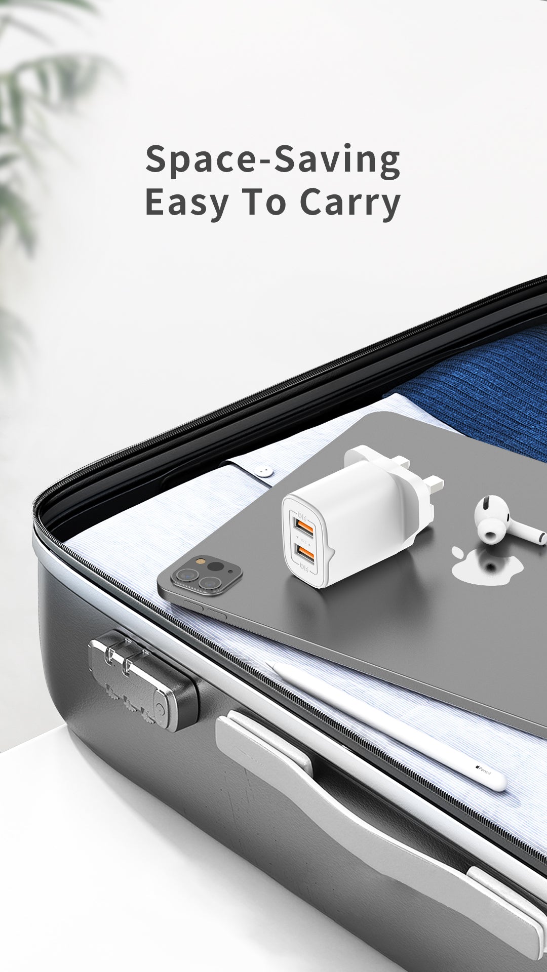 RECCI RC53U Dual USB Port Travel Charger