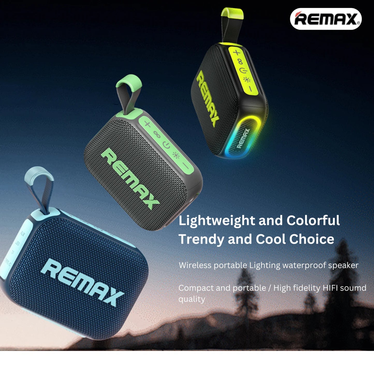 Remax RB-M7 Portable Bluetooth Speaker, Rugged, Loud, waterproof, Ready for Anything