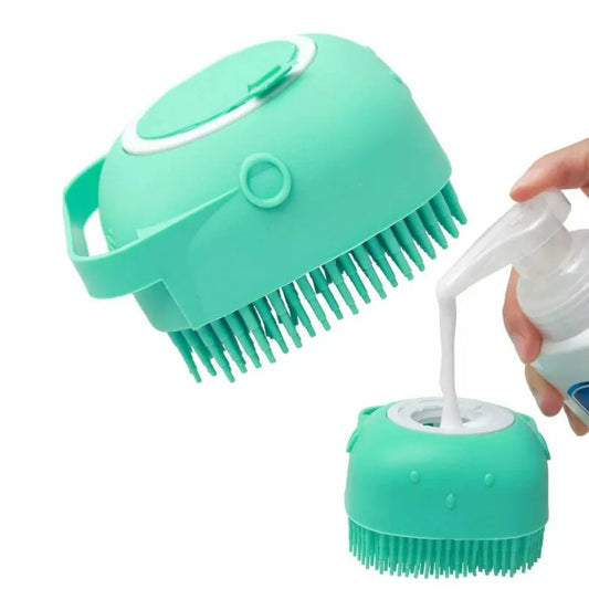 Silicone Body Bath Brush with Built-In Shampoo Dispenser for All, Deep Clean & Gentle Massage