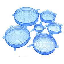 Super Stretch Silicone Lids, Universal Fit for Any Container (6 Pcs)