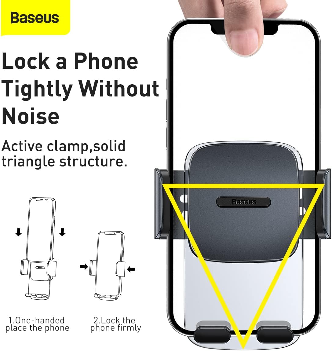 Baseus SUYK000101 Easy Control Clamp Car Mount Holder, Air Outlet Version