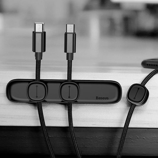 Baseus Peas Cable Clip Organizer, 3 Slot Magnetic Holder