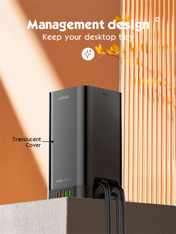 LDNIO SKW6457 Power Extension Tower, Charge Smarter, Live Organized