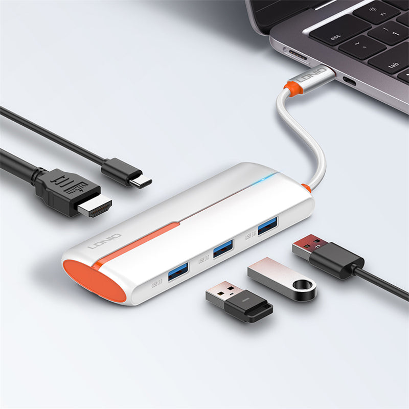 LDNIO DS-25H USB Type-C 5 in 1 Hub Adapter