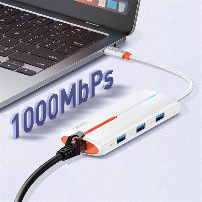 LDNIO DS-26H USB Type-C 6 in 1 Hub Adapter