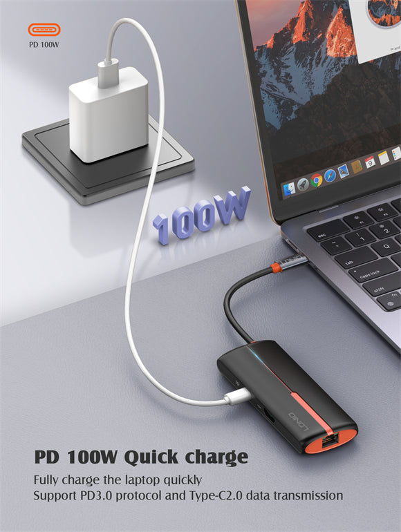 LDNIO DS-26H USB Type-C 6 in 1 Hub Adapter