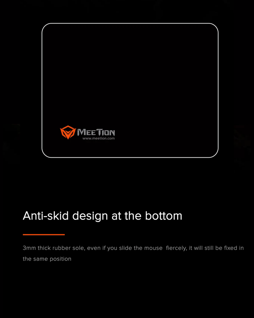 Meetion Gaming Mouse Pad 250 x 190 x 3mm for Non-Slip Base and Washable Surface