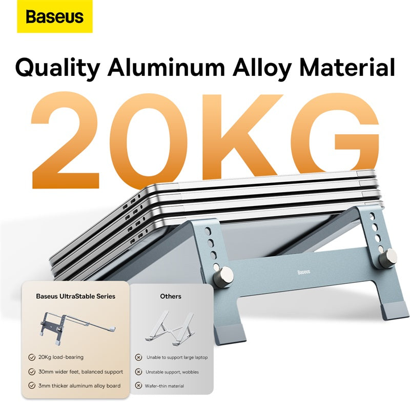 Baseus laptop stand with 20KG load-bearing capacity on a white background