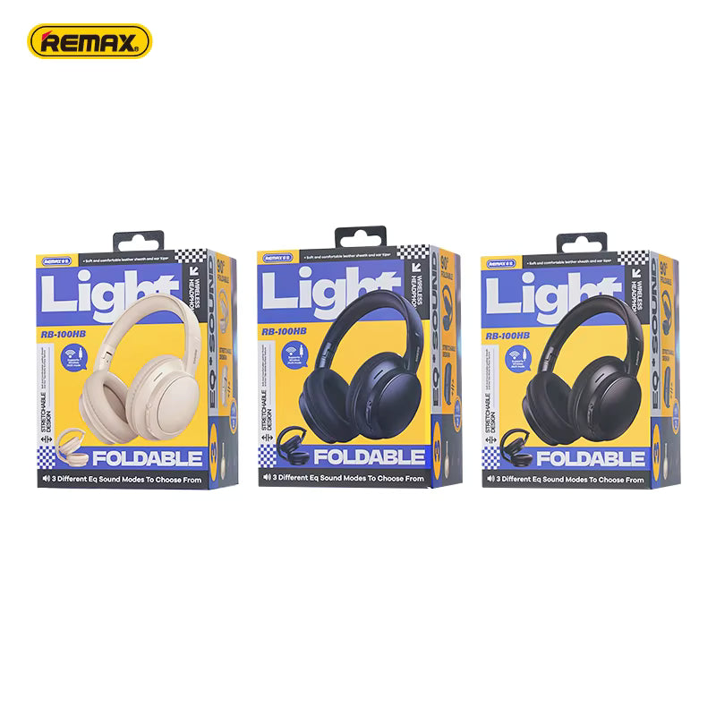 Remax RB-100HB Wireless Bluetooth Headphones, Premium Sound, Stylish Comfort