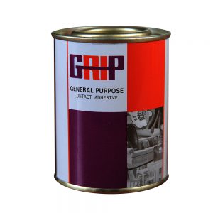 Can of General Purpose Contact Adhesive with 'Grip' branding on a white background