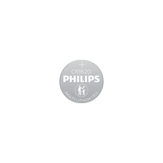 Philips CR1620 3V Lithium Button Cell Battery - 2 Piece