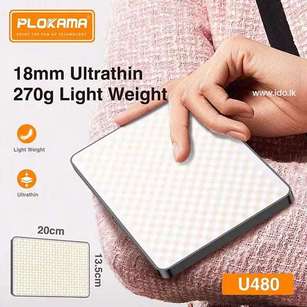 PLOKAMA U480 20W LED Fill Light Panel Rechargeable