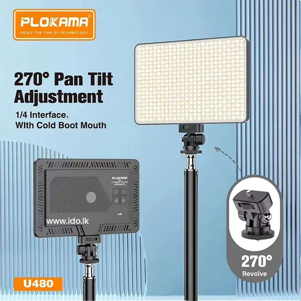 PLOKAMA U480 20W LED Fill Light Panel Rechargeable