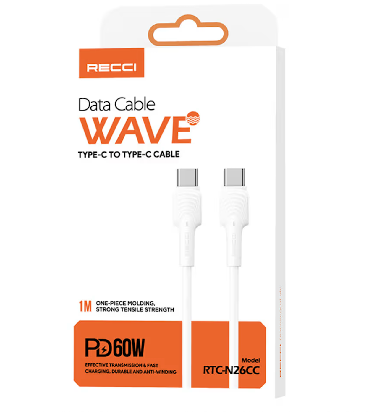 Recci RTC-N26CL PD30W Type-C to Lightning Cable - 1 Meter