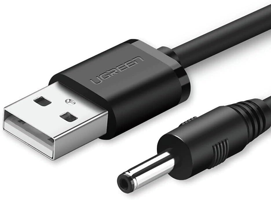 USB cable with plug on a white background, featuring UGREEN branding.