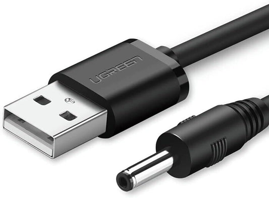 USB cable with plug on a white background, featuring UGREEN branding.