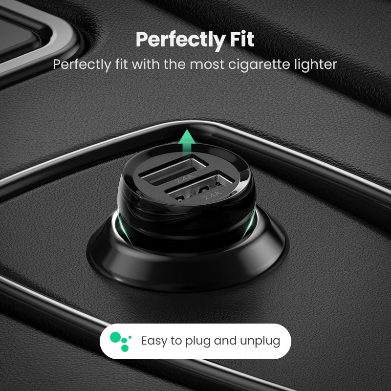 Ugreen 50875 Dual Port 24W USB Car Charger