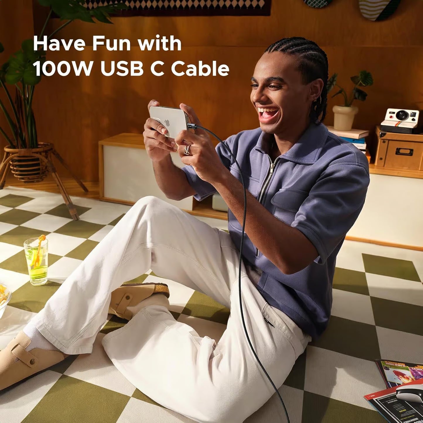 UGREEN 35501 100W USB-C to USB-C PD Fast Charging Cable- 1M
