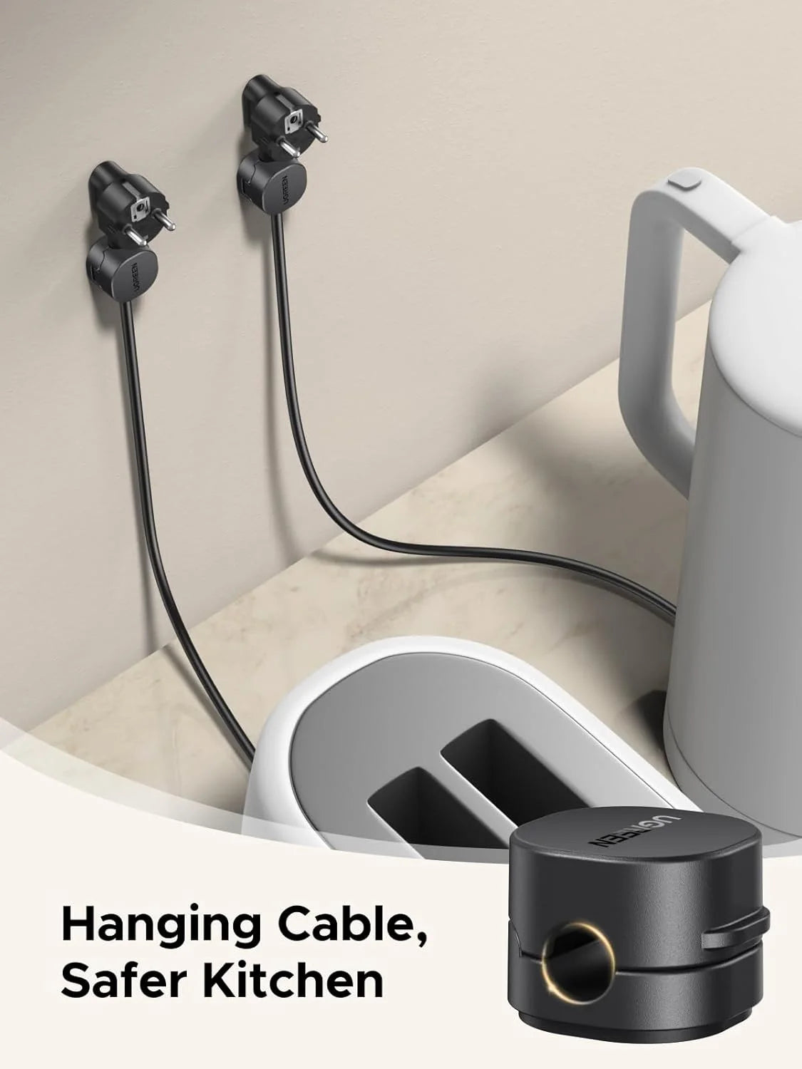 UGREEN 45797 Magnetic Cable and Table Organizer - 3 Pieces
