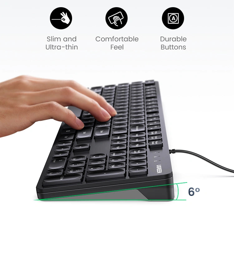 Ugreen KU004 90875 USB Wired Keyboard