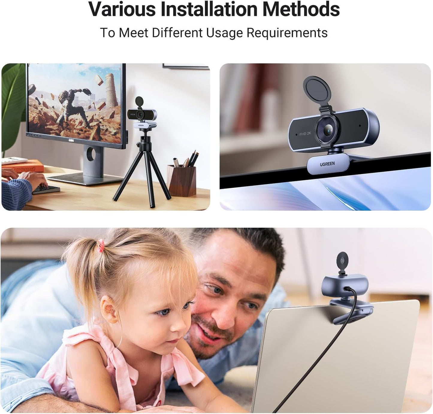 Ugreen 25442 CM717 USB Full HD 1080P Webcam, 2K