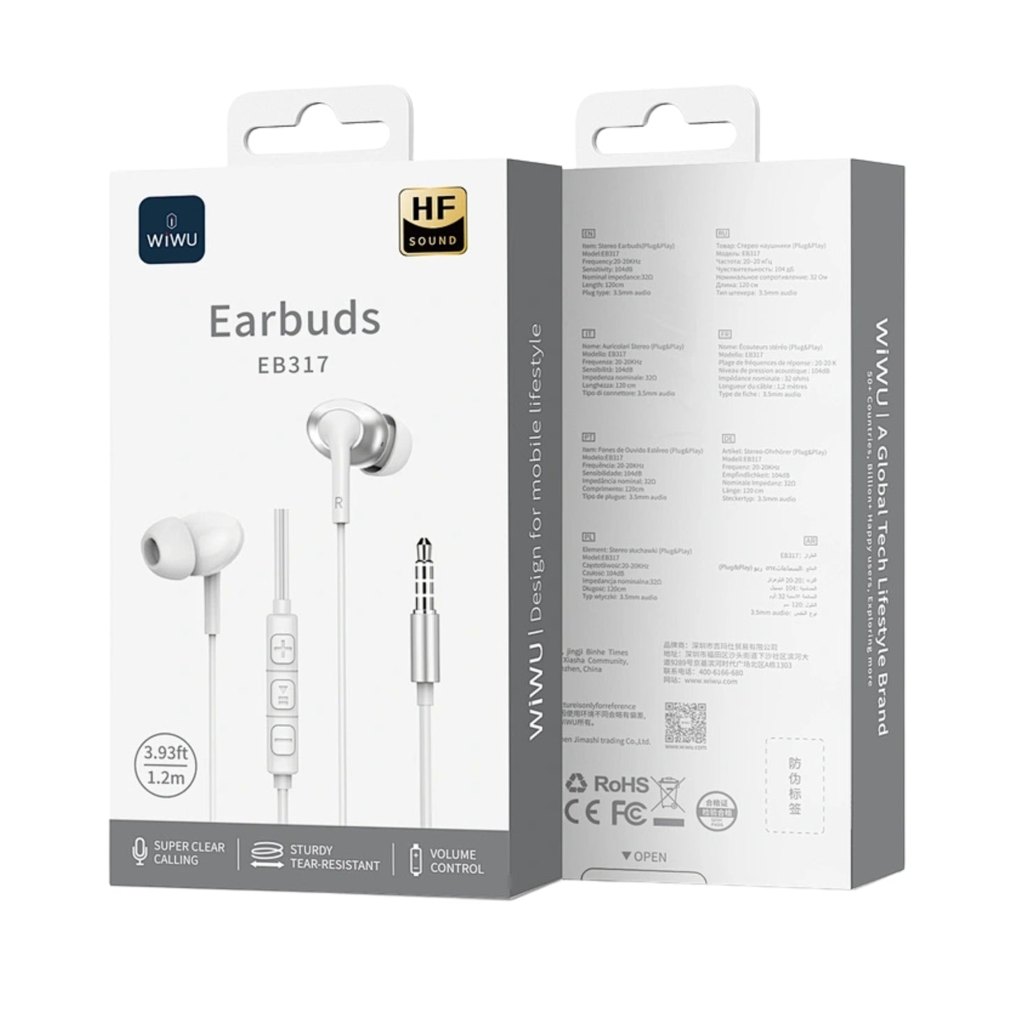 WIWU EB317 3.5mm Stereo Wired Earphones