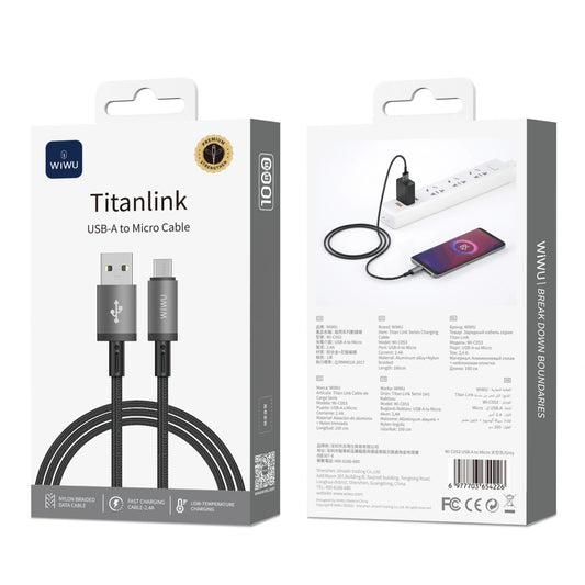 WiWU WI-C053 Titanlink USB to Micro Cable – 1 Meter