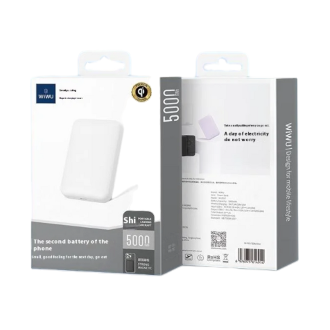 WIWU WI-P037 5000mAh Small Pudding Magnetic Wireless Power Bank