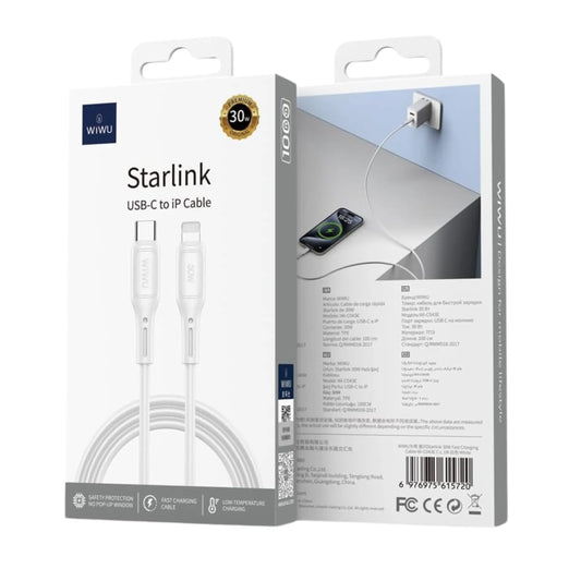 WiWU WI-C043E Starlink 30W Type-C to Lightning Cable – 1 Meter