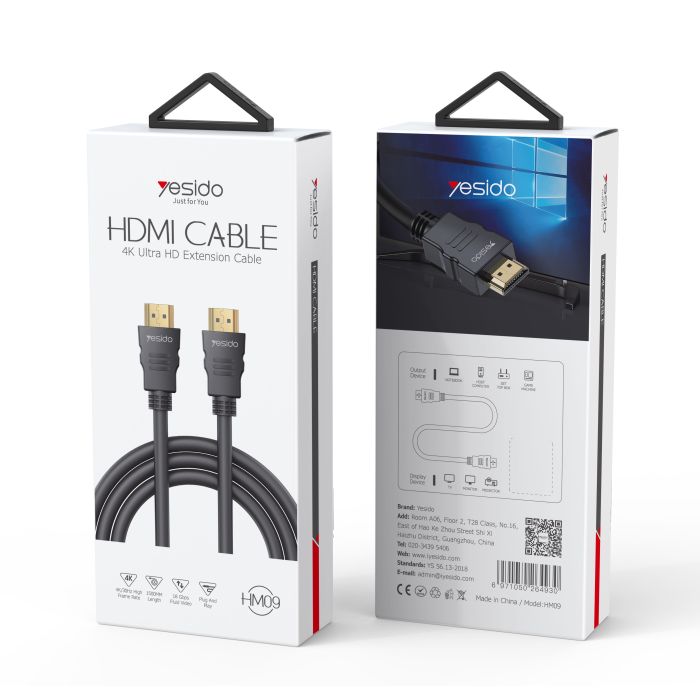 Yesido HM09 HDTV Cable, 4K, 1.5 Meters