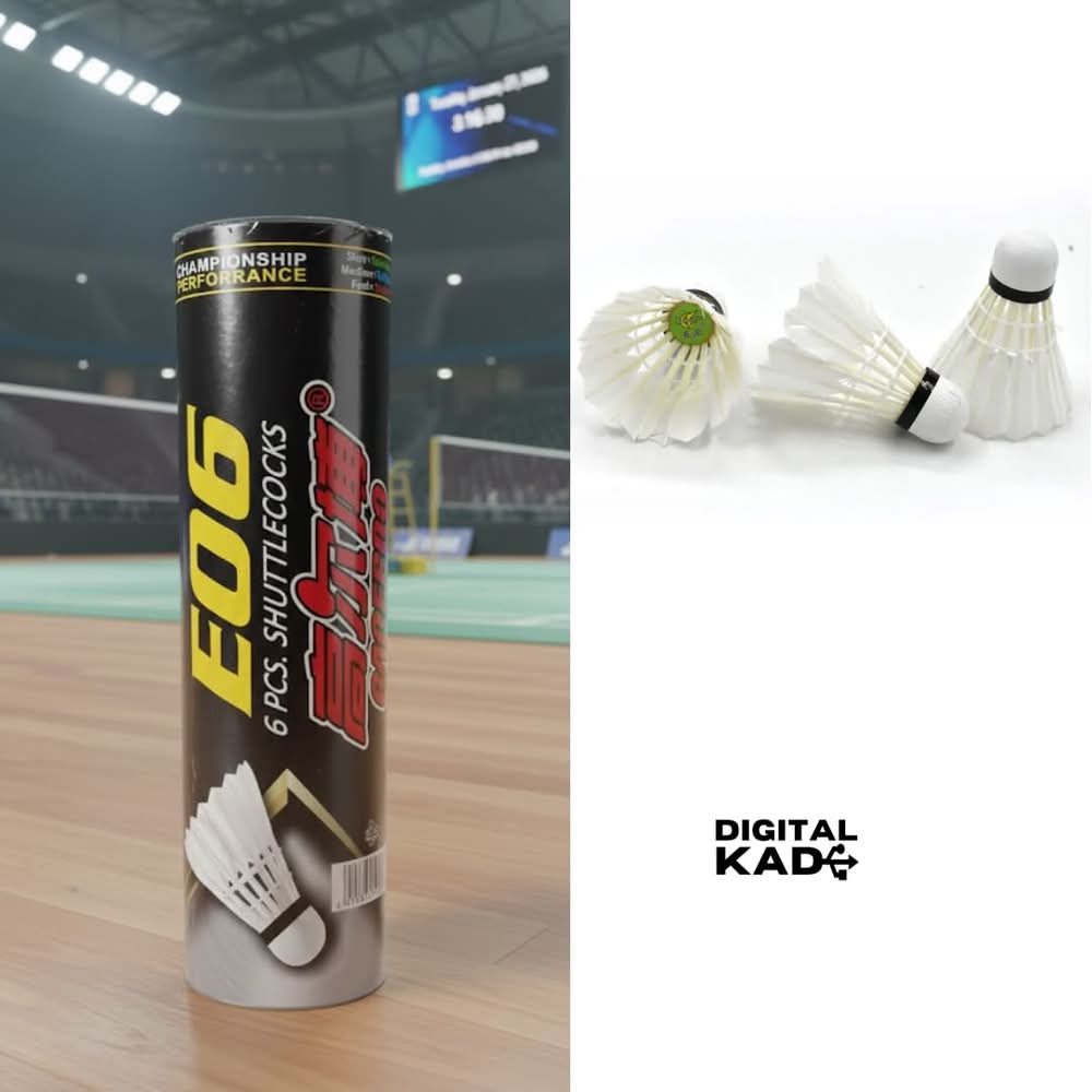 GAOERBO E06 Championship Performance Badminton Shuttlecocks, 6 PCS