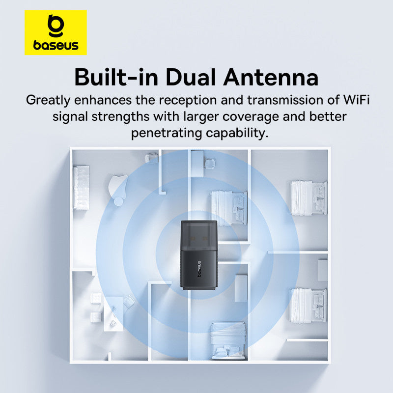 Baseus FastJoy Series 300Mbps High Speed WiFi Adapter