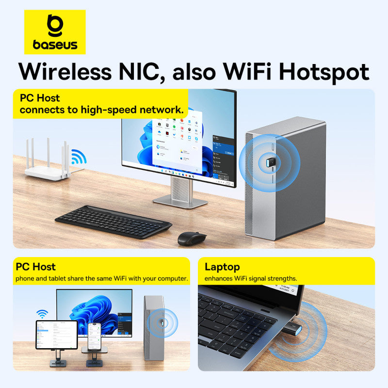 Baseus FastJoy Series 300Mbps High Speed WiFi Adapter
