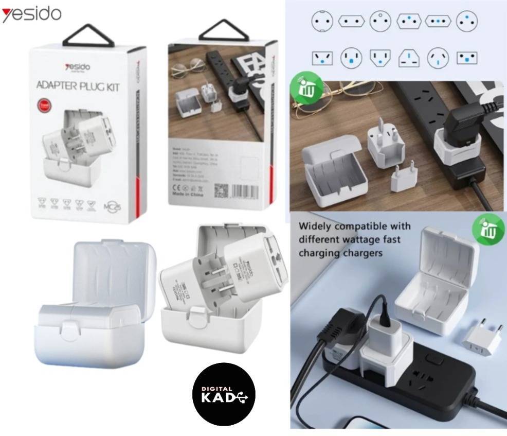 Yesido MC25 Travel Adapter Plug Kit