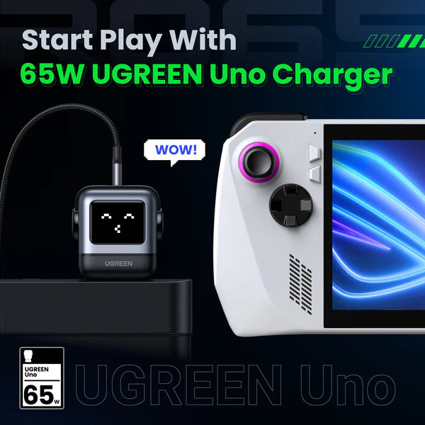 UGREEN 25686 Nexode RG 65W 3-Port Robot Gan Fast Charger UK