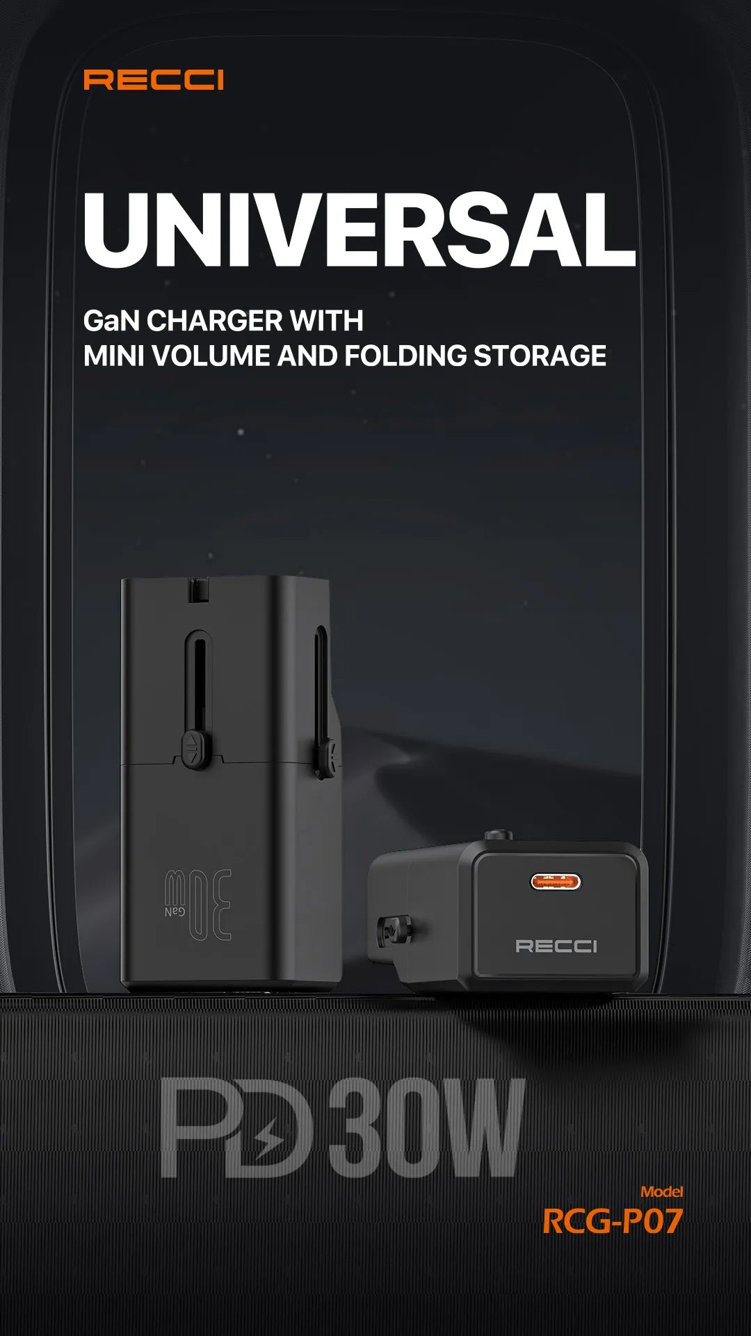 Recci RCG-P07 30W PD USB-C GaN Fast Charger