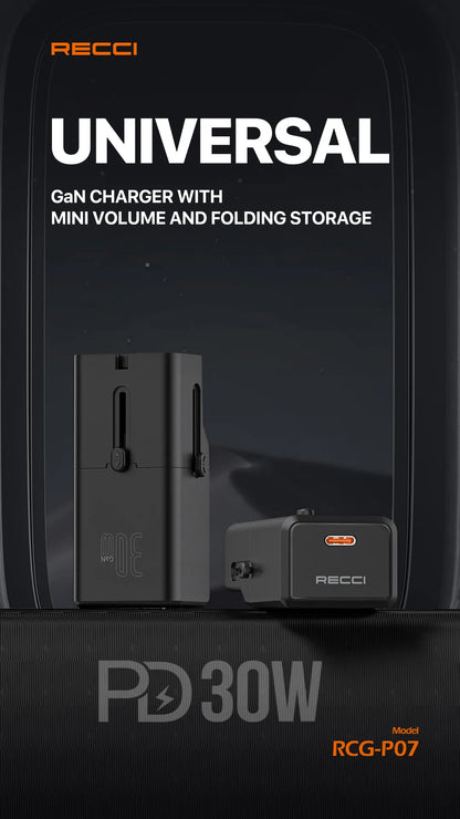 Recci RCG-P07 30W PD USB-C GaN Fast Charger