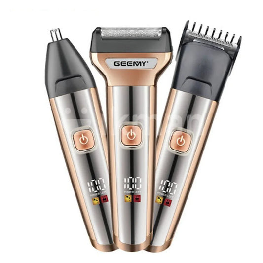 Geemy GM-8075 3-in-1 Rechargeable Grooming Kit