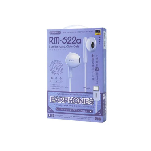 Remax RM-522A Type-C Wired Earphones with HD Sound