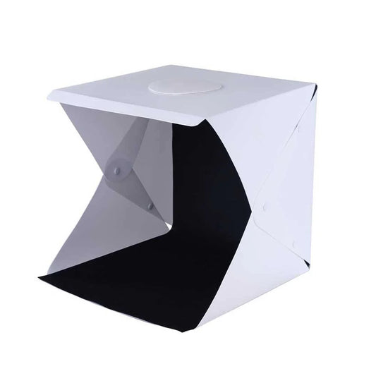 Mobile Photo Studio 40cm, Foldable Lightbox with 6 Backdrops and Dual LED Lighting