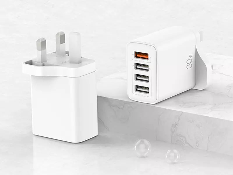 Recci RC57U 30W Fast Charging 4 USB Multi-Port Charging Adapter