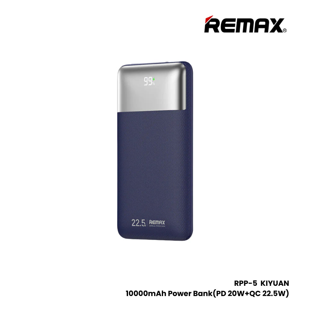 Remax RPP-5 Kiyuan Edition 10000mAh Power Bank, 22.5W Fast Charging