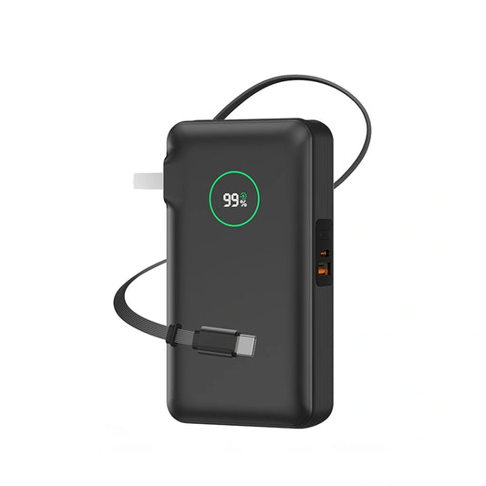 WiWU Noble 2-in-1 Power Bank & Charger Adapter, Fast Charging, Portable, Travel-Ready (10,000mAh)