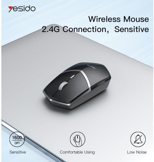 Yesido KB16 Wireless Mouse with Silent Click and Ergonomic Design