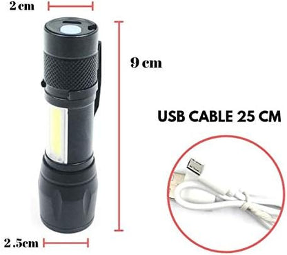 513 Telescopic Zoom Flashlight COB + XPE LED