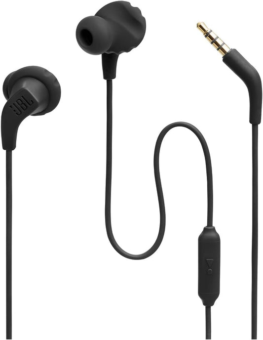 JBL Endurance Run 2 Wired, 3.5mm, Black, Sweat proof Sports Earphones with Mic