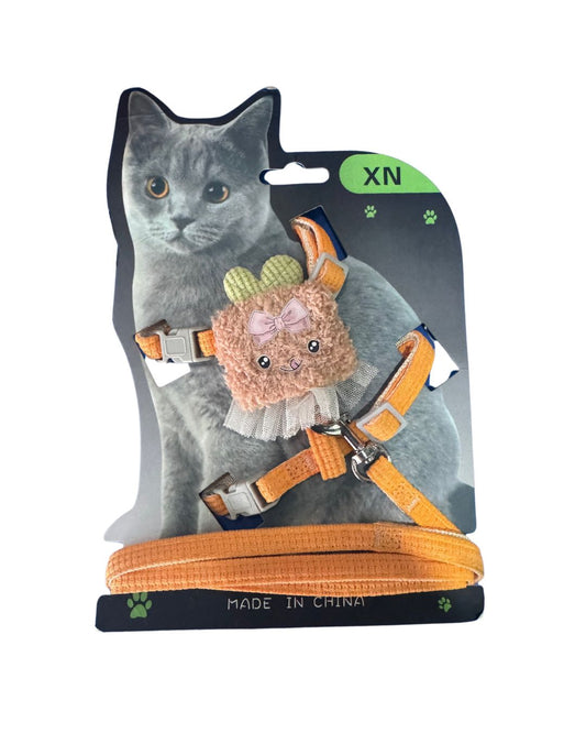 Cat Harness & Leash - Soft Mesh Vest with Adjustable Straps & Secure Leash Clips | Reflective for Safety